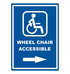 Wheel Chair Accessible Road Sign