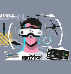 Man Drones Pilot In Glasses