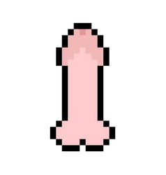 Penis Pixel Art Dick 8 Bit Pixelated