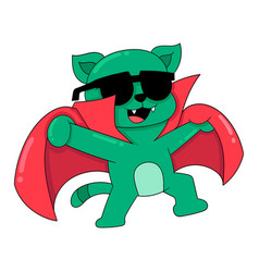 Halloween Party Bear With Sunglasses In Dracula