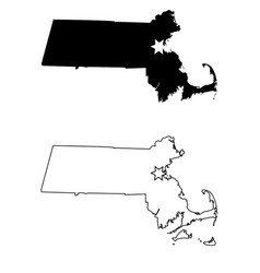 Massachusetts Ma State Map Usa With Capital City