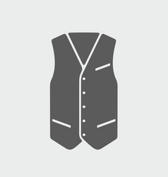 Mens Business Waistcoat Icon On A Background