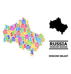 Mosaic Map Of Moscow Region Of Bank