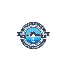 Cruise Terminal Logo Design Premium