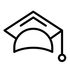 Education Cap Icon Outline Style