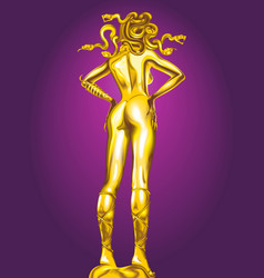 Golden Statue Of Medusa