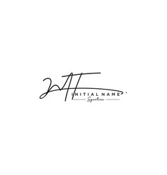 Initial Mt Signature Logo Template Hand Drawn