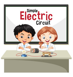 Scientist Explaining Simple Electric Circuit