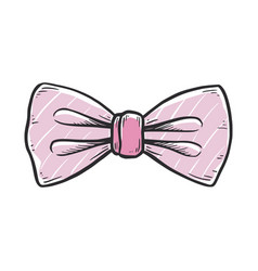 Tie Bow Color Doodle Sketch