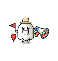 Character Cartoon Ghost As A Tour Guide