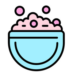 Pet Shower Foam Icon Flat