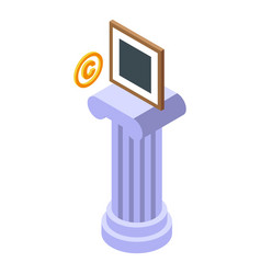 Copyright Law Icon Isometric Legal