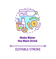 Make Water Main Drink Concept Icon