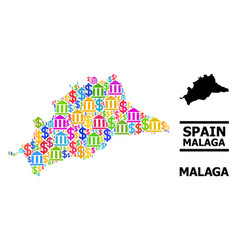 Collage Map Of Malaga Province Of Bank