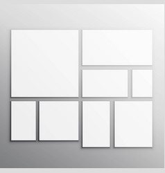 Set Of White Mockup Cards