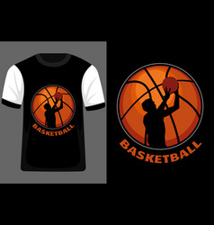 Basketball Retro Vintage T Shirt Design