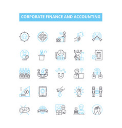 Corporate Finance And Accounting Line Icons