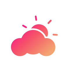 Weather Icon Solid Gradient Pink Yellow Summer