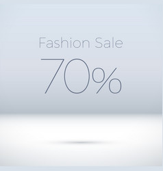 Fashion Sale Sign In Empty White Room