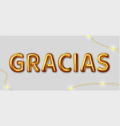 Gracias Inscription Gold Letters On A Gray