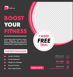 Gym Fitness Promotional Banner Template