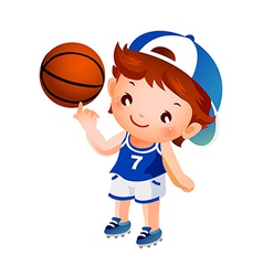 Boy Spinning Basketball On Finger