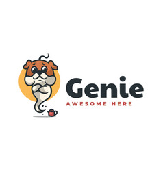 Logo Dog Genie Mascot Cartoon Style