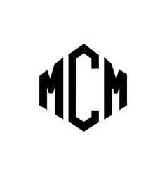 Mcm Letter Logo Design With Polygon Shape