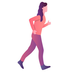 Woman Running Sport Exercise Icon Isolated