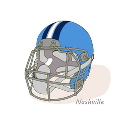 American Football Helmet With Tennessee Titans