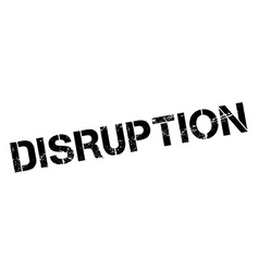 Disruption Black Rubber Stamp On White