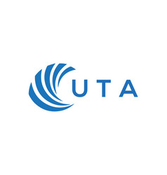 Uta Letter Logo Design On White Background