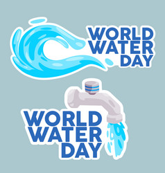 World Water Day Sticker Symbol Of Water Splash