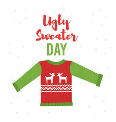 Ugly sweater template Royalty Free Vector Image