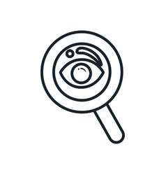 Eye In Lupe Line Style Icon Design