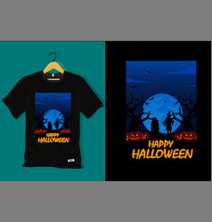 Happy Halloween Retro T Shirt Design