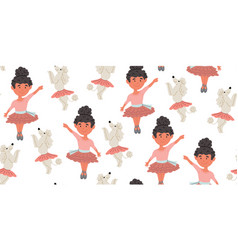 Poodle Dogs In Ballet Skirts Ballerina Pattern