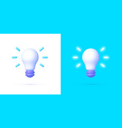 Bulb In 3d Neon Style Business Icon