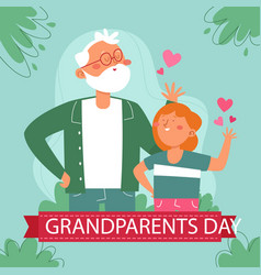 Grandparents Day Hand Drawn Flat