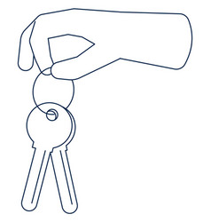 Hand Hold Key Bunch Property Symbol Car Owner