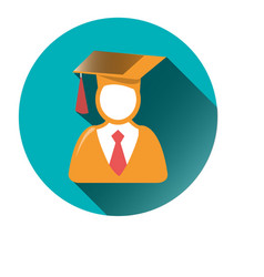 Male Graduate Round Icon