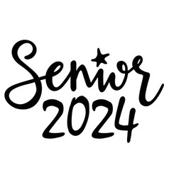 Senior 2024 Calligraphy Logo Hand Sketched