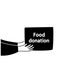 Food Donation Box Give From Hand To Hand Hands