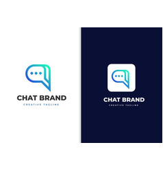 Letter A Logo Design With Chat Icon