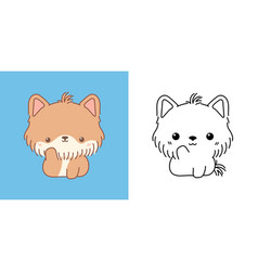 Set Clipart Yorkshire Terrier Dog Coloring Page