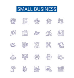 Small Business Line Icons Signs Set Design