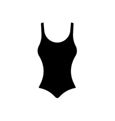 Women One Piece Bikini Swimsuit Black Silhouette