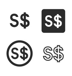 Singapore Dollar Currency Symbol Set