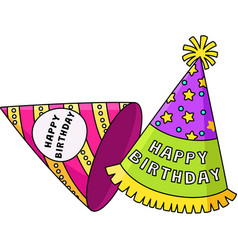 Birthday Party Hat Cartoon Colored Clipart