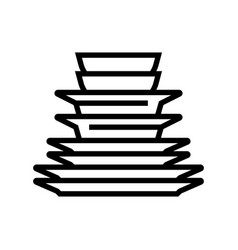 Dinnerware Plates Line Icon